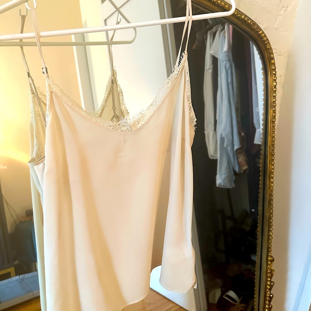 Anine Bing silk off white cami